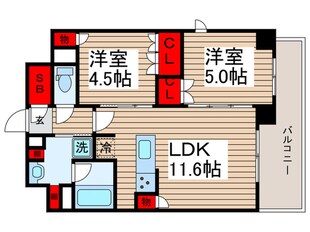 プラウドフラット清澄通りの物件間取画像